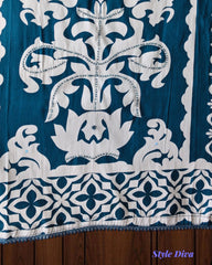 Cotton Digital Print Unstitched Suit with Bead Work and Mul Dupatta