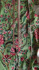 Pure Cotton Printed Unstitched Suit Set with Lacing, Sequin & Embroidery Work – 3PC Set