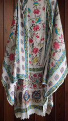 Muslin   crochia lacing  work  Digital Print suit