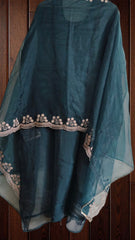 Organza Digital Printed suit pearl work  SUIT
