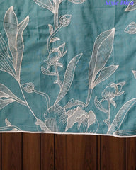 Pure Cotton Thread Embroidered Unstitched Suit with Embroidered Mul Cotton Dupatta and Chikanri Bottom