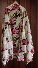 Pakistani PURE Cotton HAND WORK LACING UNSTITCHED SUIT