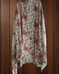 Super Soft Muslin Mirror Work Suit Set with Printed Dupatta (Unstitched)