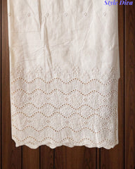 Pure Cotton Thread Embroidered Unstitched Suit with Embroidered Mul Cotton Dupatta and Chikankari Bottom