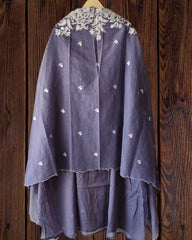 Mul cotton with quilling work n embroidery  on all over kurta rayon bottom n quilling work mul cotton dupatta