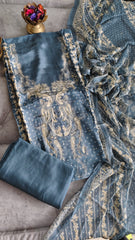 Crepe Digital Print Unstitched Suit